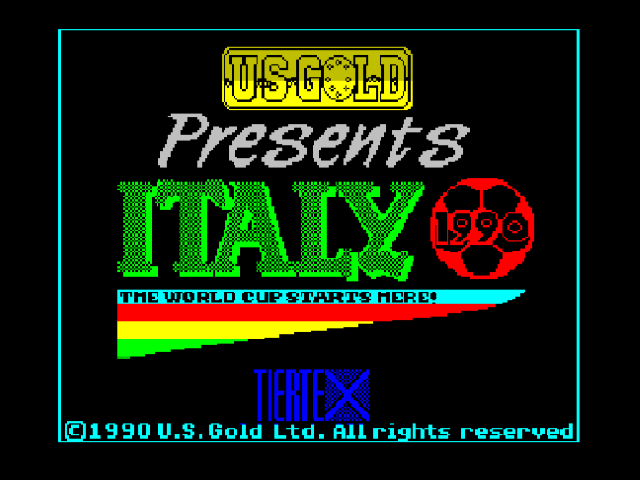 1999 title screen for ZX Spectrum